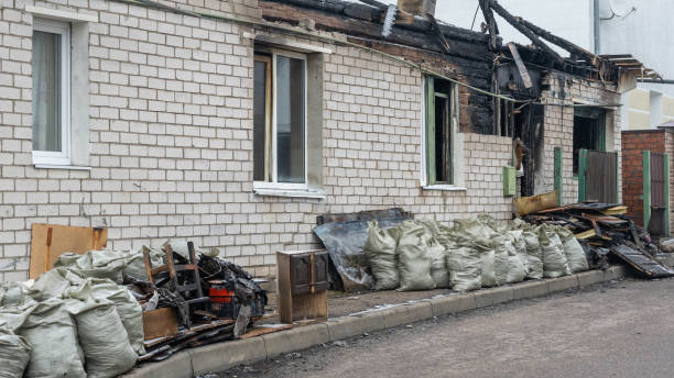 Professional Fire Damage Repair technician working in Keller, TX